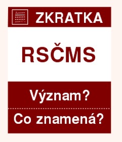 Co znamen zkratka RSMS Vznam zkratky, akronymu? Kategorie: Politick strany