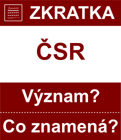 Co znamen zkratka SR Vznam zkratky, akronymu? Kategorie: Politick strany