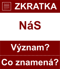 Co znamen zkratka NS Vznam zkratky, akronymu? Kategorie: Politick strany