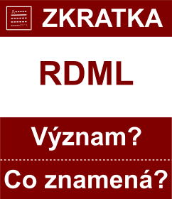 Co znamen zkratka RDML Vznam zkratky, akronymu? Kategorie: Vojensk hodnosti