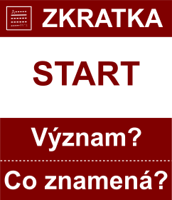 Co znamen zkratka START Vznam zkratky, akronymu? Kategorie: Politick strany